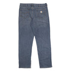 CARHARTT Mens Jeans Blue Regular Straight Denim Medium W38 L33 Workwear Zip