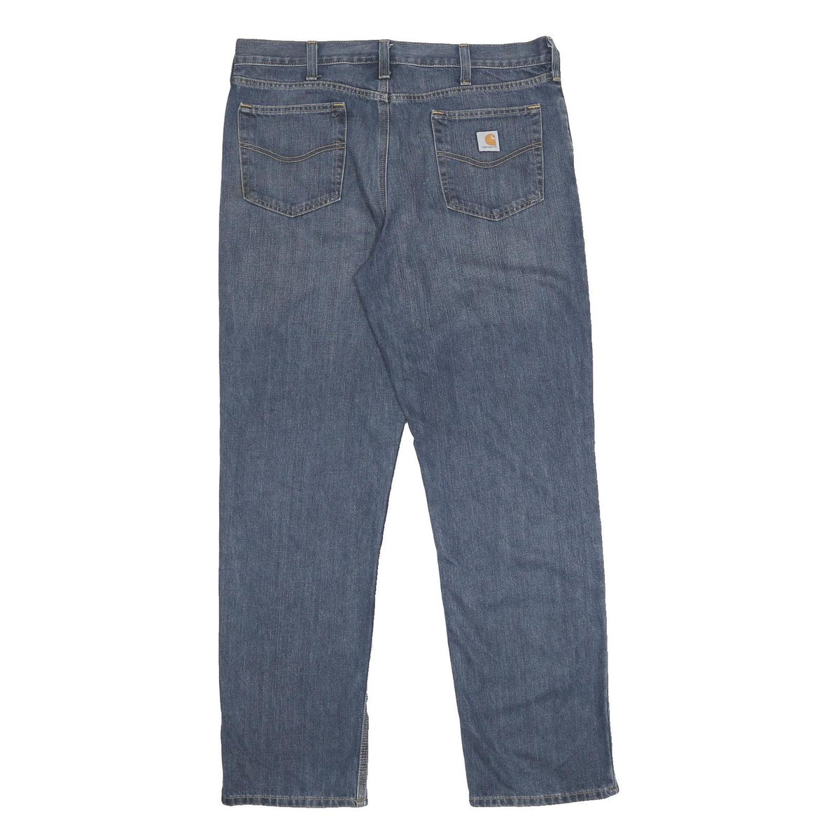 CARHARTT Mens Jeans Blue Regular Straight Denim Medium W38 L33 Workwear Zip