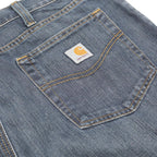 CARHARTT Mens Jeans Blue Regular Straight Denim Medium W38 L33 Workwear Zip