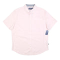 NAUTICA Mens Pink Cotton Blend Shirt L Classic Fit Button Down Collar Casual