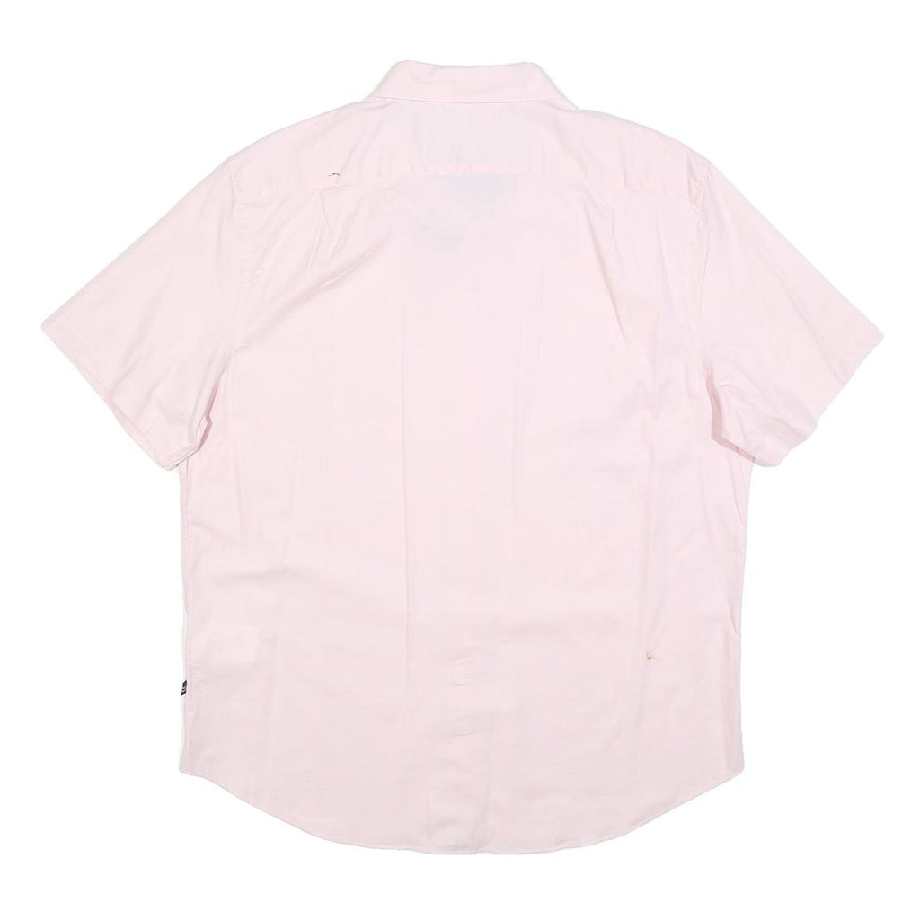 NAUTICA Mens Pink Cotton Blend Shirt L Classic Fit Button Down Collar Casual