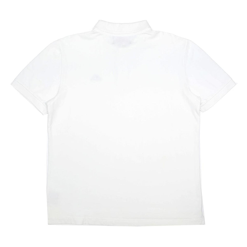 KAPPA Mens White Short Sleeve Plain Polo Shirt L Casual Cotton