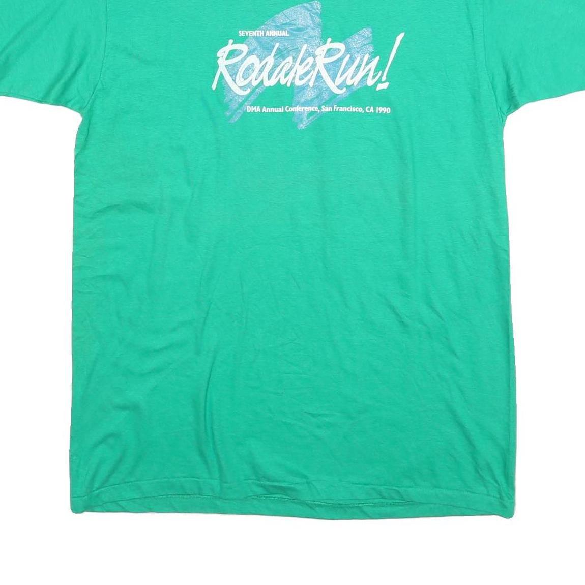 HANES Mens Green Seventh Annual Rodak Run T-Shirt XL Short Sleeve Crew Neck