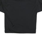 REEBOK Mens Black & White Track Jacket L Polyester Blend Zip Short Sleeve