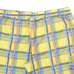 CHAPS Mens Yellow Check Casual Shorts XL W38 Summer Beachwear