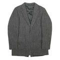 HARRIS TWEED Mens Grey Wool Classic Jacket M Tweed Button Closure Tailored