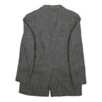 HARRIS TWEED Mens Grey Wool Classic Jacket M Tweed Button Closure Tailored