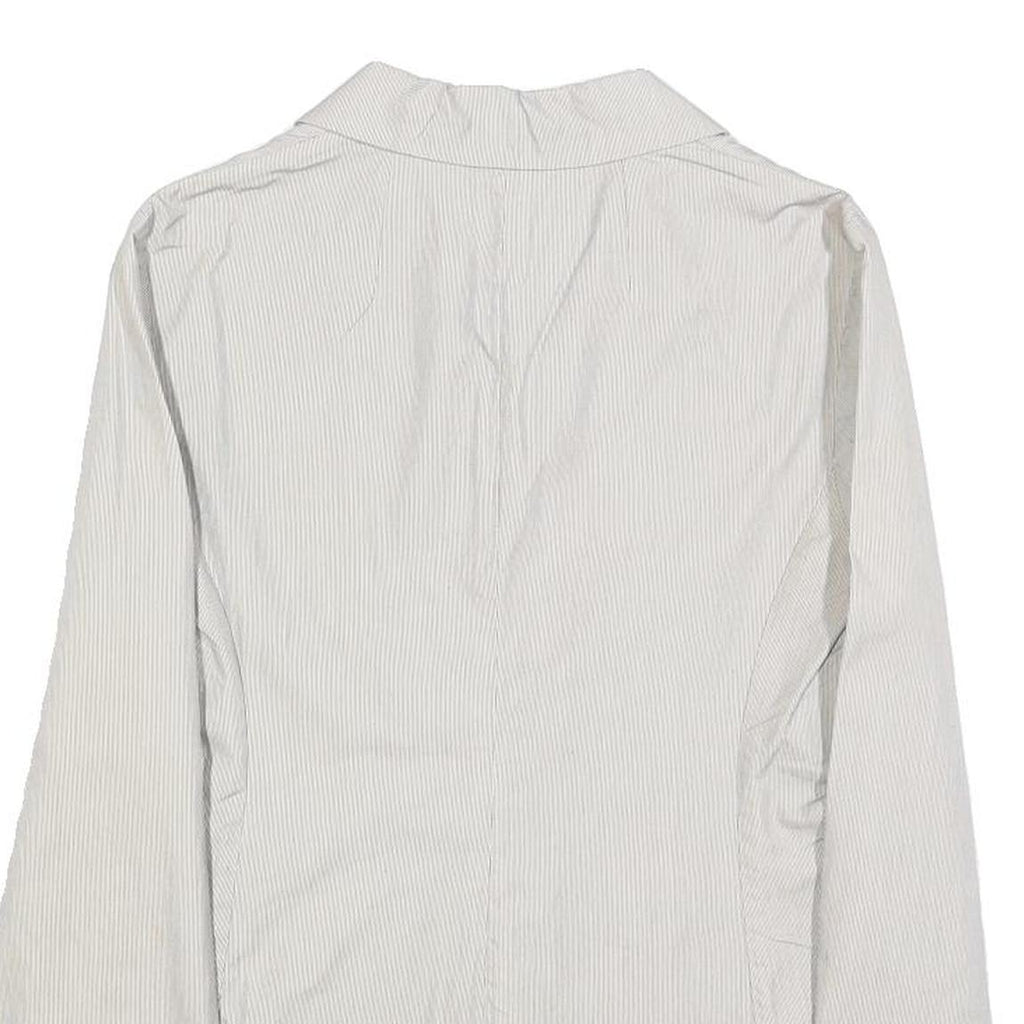 S MAX MARA Womens Grey Cotton Blend Jacket UK 10 Button Closure Classic Fit