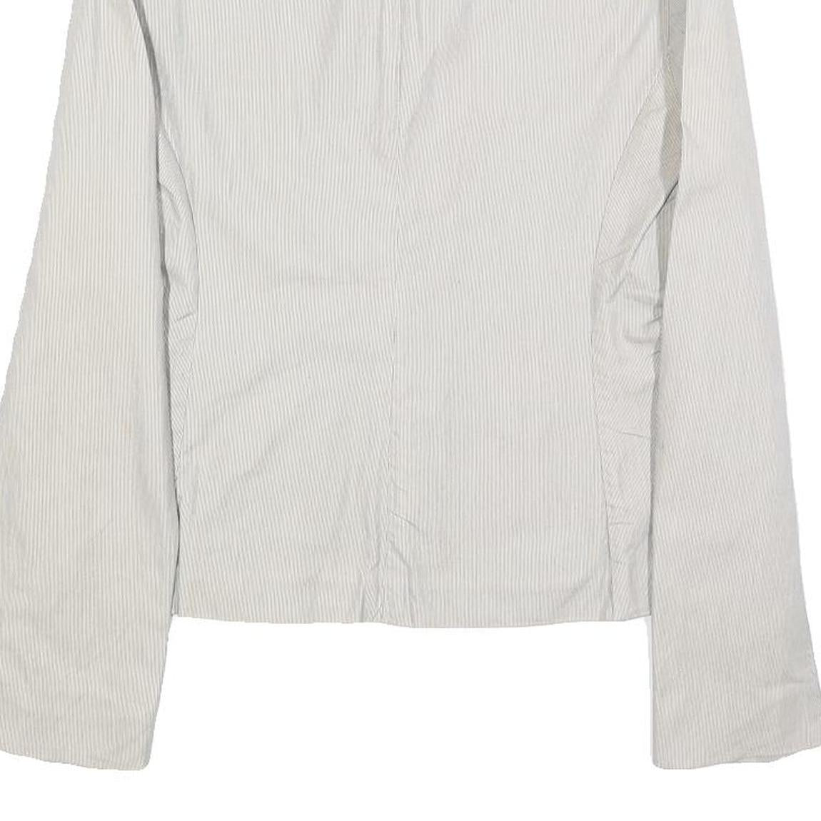 S MAX MARA Womens Grey Cotton Blend Jacket UK 10 Button Closure Classic Fit