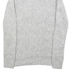 TOMMY HILFIGER Womens Grey Cable Knit Cotton Blend Jumper Crew Neck XS Soft Warm