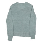 CARHARTT Womens Blue Patterned Jumper Crew Neck Basic Knit M Cotton Blend Casual