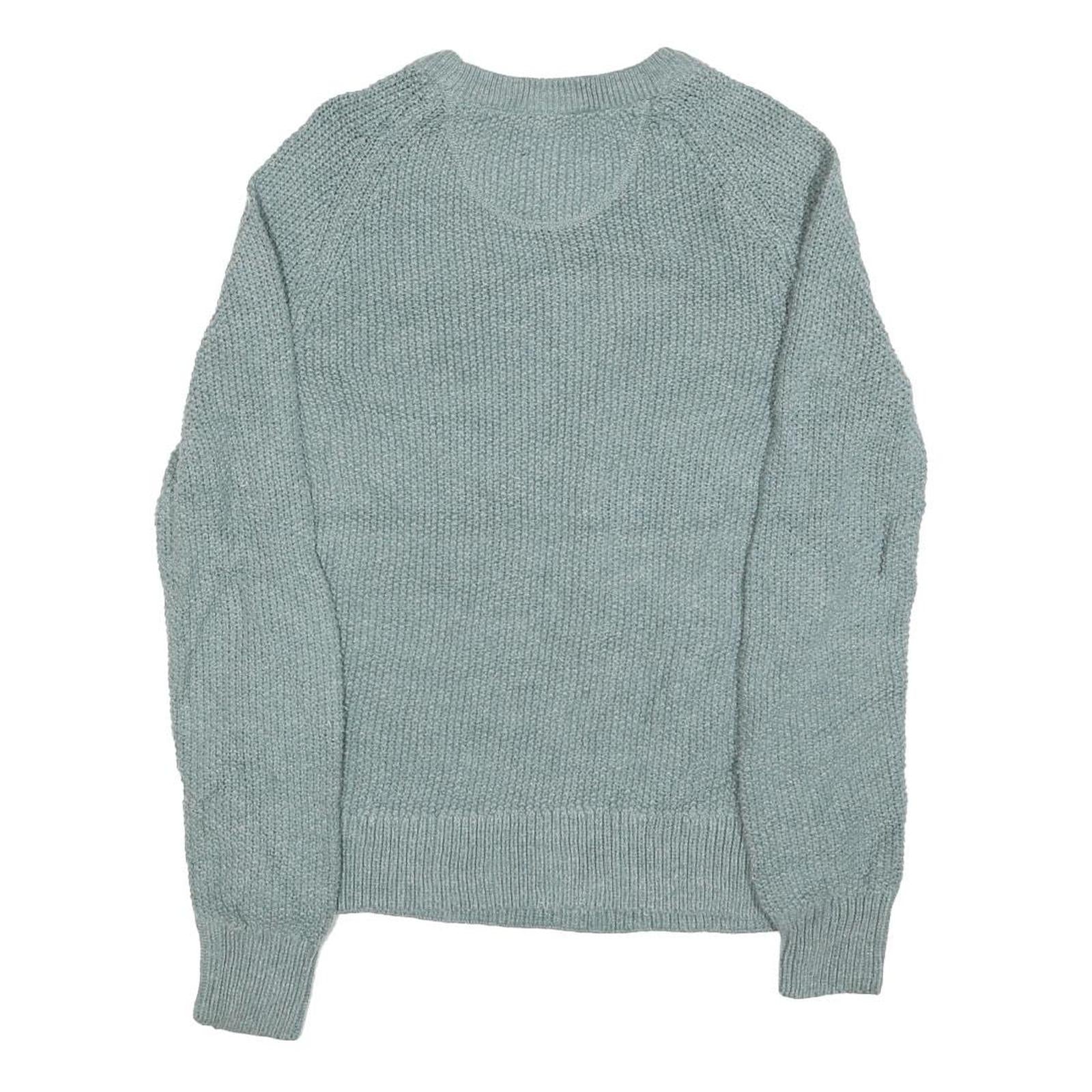 CARHARTT Womens Blue Patterned Jumper Crew Neck Basic Knit M Cotton Blend Casual