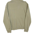 ADIDAS Womens Green ¼ Zip Hoodie S Cotton Blend Casual