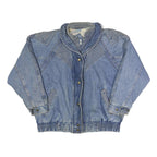 RUTH DOUGLAS Womens Blue Denim Zip Jacket M Woven Classic Stylish Casual