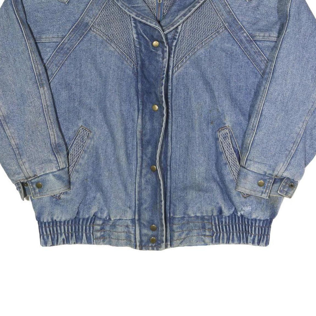 RUTH DOUGLAS Womens Blue Denim Zip Jacket M Woven Classic Stylish Casual