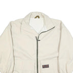 OFF THE LIP Mens Cream Hip Hop Zip Jacket XL Polyester Plain Artistic Print