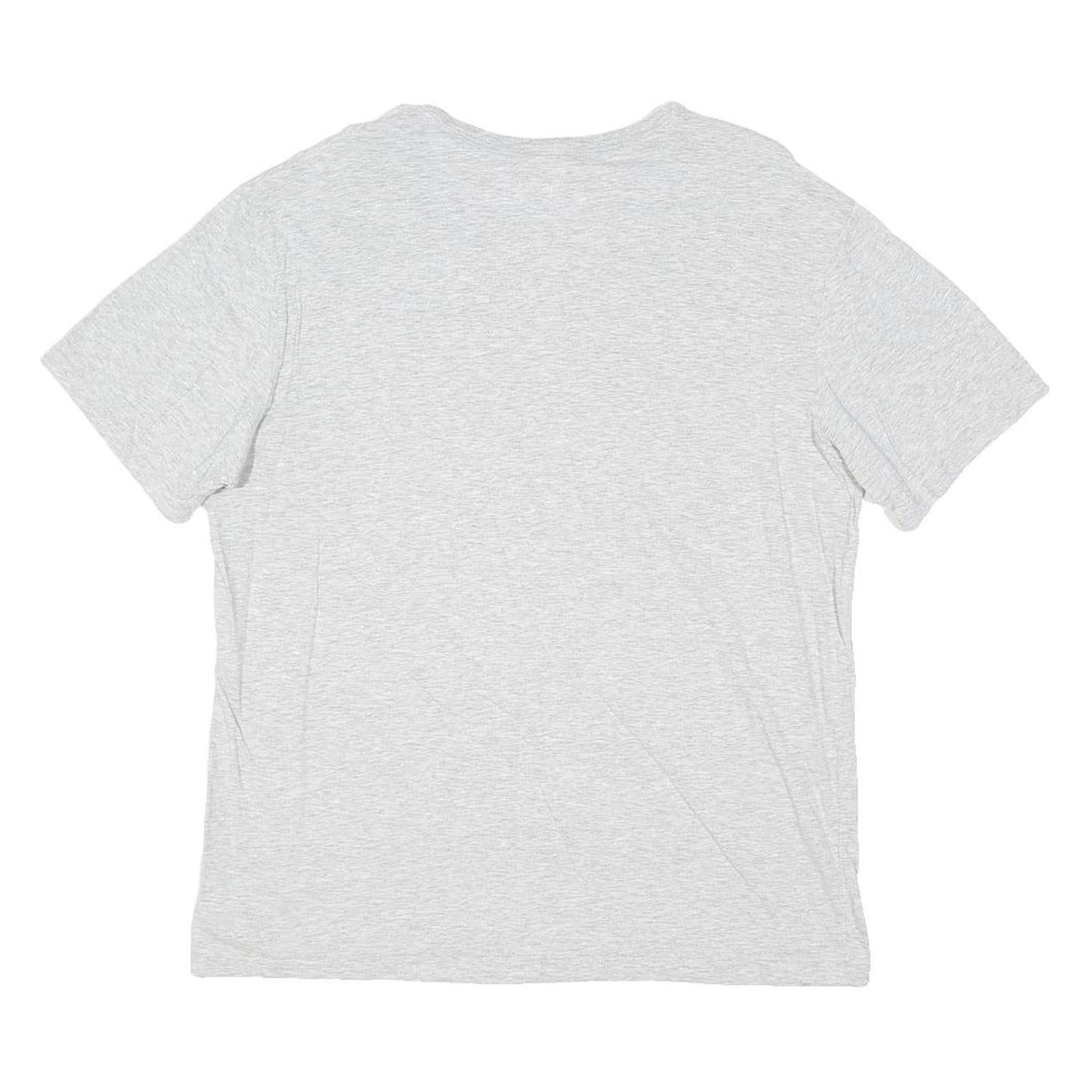 CALVIN KLEIN Mens Grey T-Shirt L Short Sleeve Crew Neck Logo Print Cotton Blend
