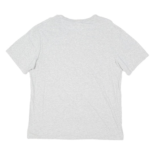 CALVIN KLEIN Mens Grey T-Shirt L Short Sleeve Crew Neck Logo Print Cotton Blend