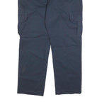 DICKIES Mens Cotton Blend Navy Slim Straight Cargo Trousers W36 L30 Workwear