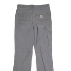 CARHARTT Mens Grey Regular Fit Straight Trousers Workwear W30 L29 Cotton Blend