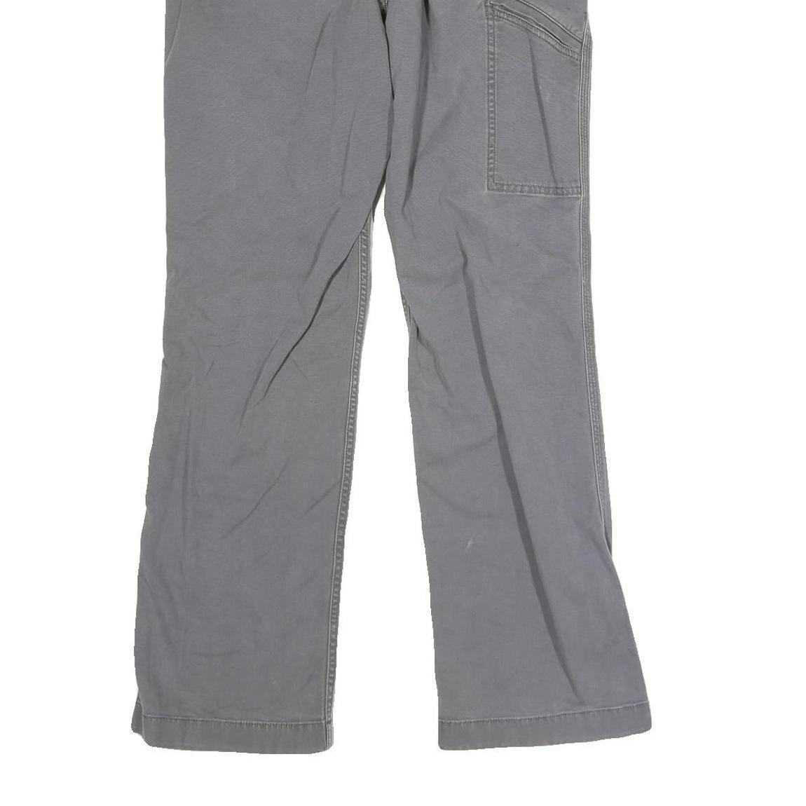 CARHARTT Mens Grey Regular Fit Straight Trousers Workwear W30 L29 Cotton Blend