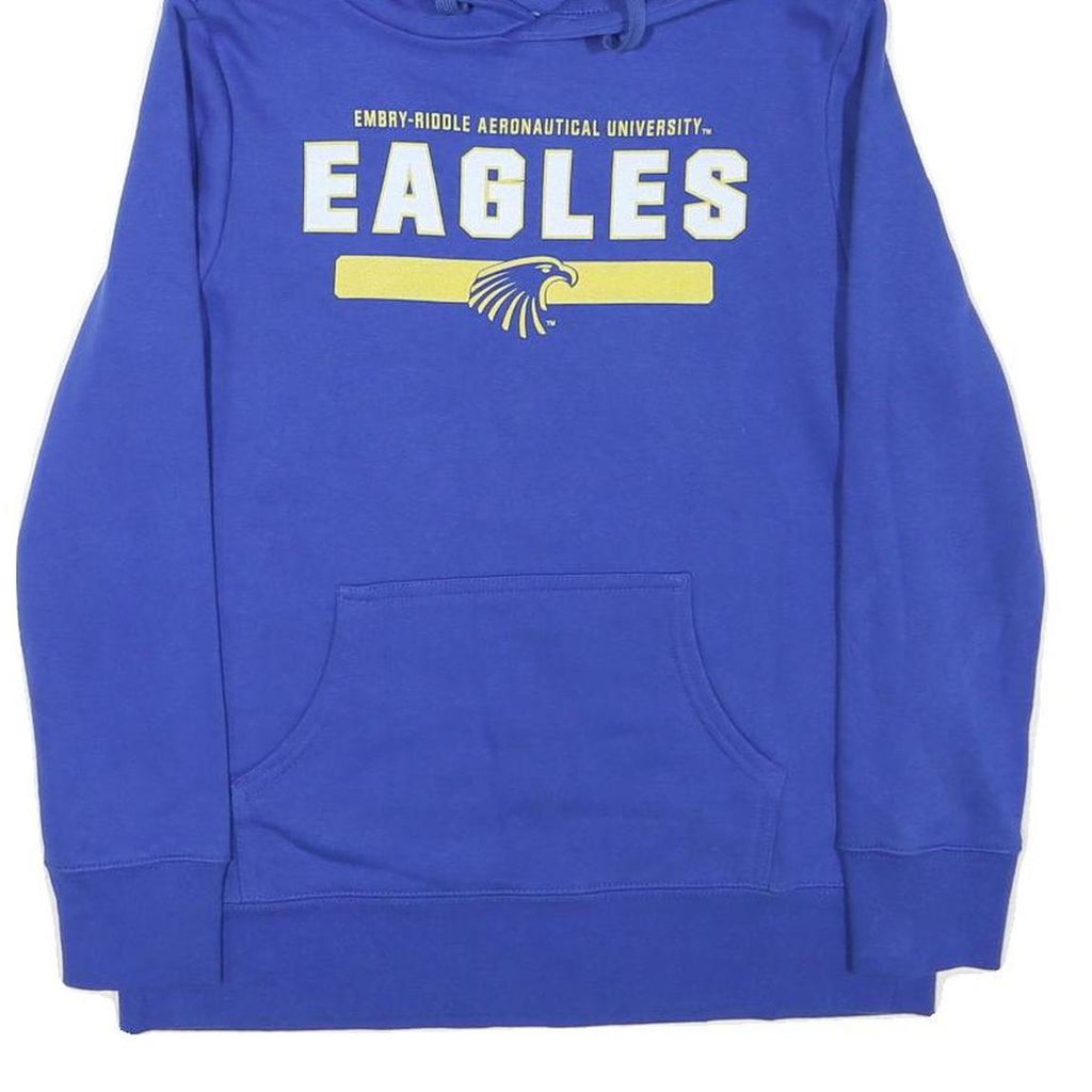 FANATICS Womens Blue Embry-Riddle Eagles Pullover Hoodie M Cotton Blend
