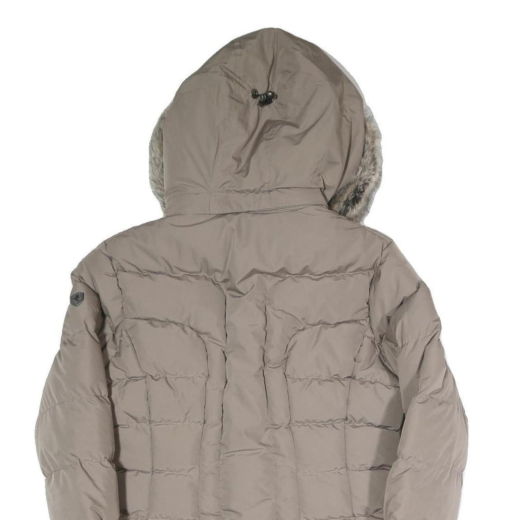 WELLENSTEYN Womens Beige Jacket M Polyester Blend Zip Hooded Plain Winter