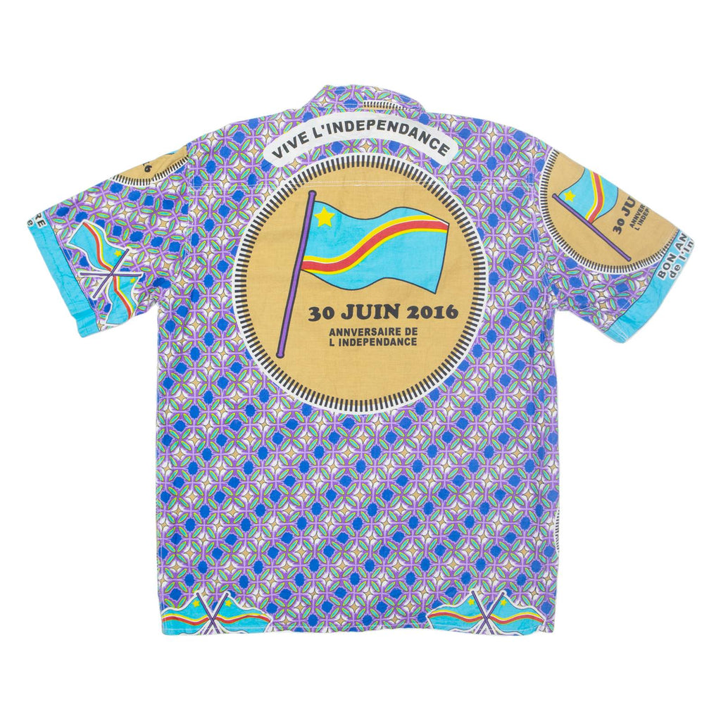 30 Juin 2016 Anniversaire De L Independance Mens Shirt Purple Crazy Pattern M