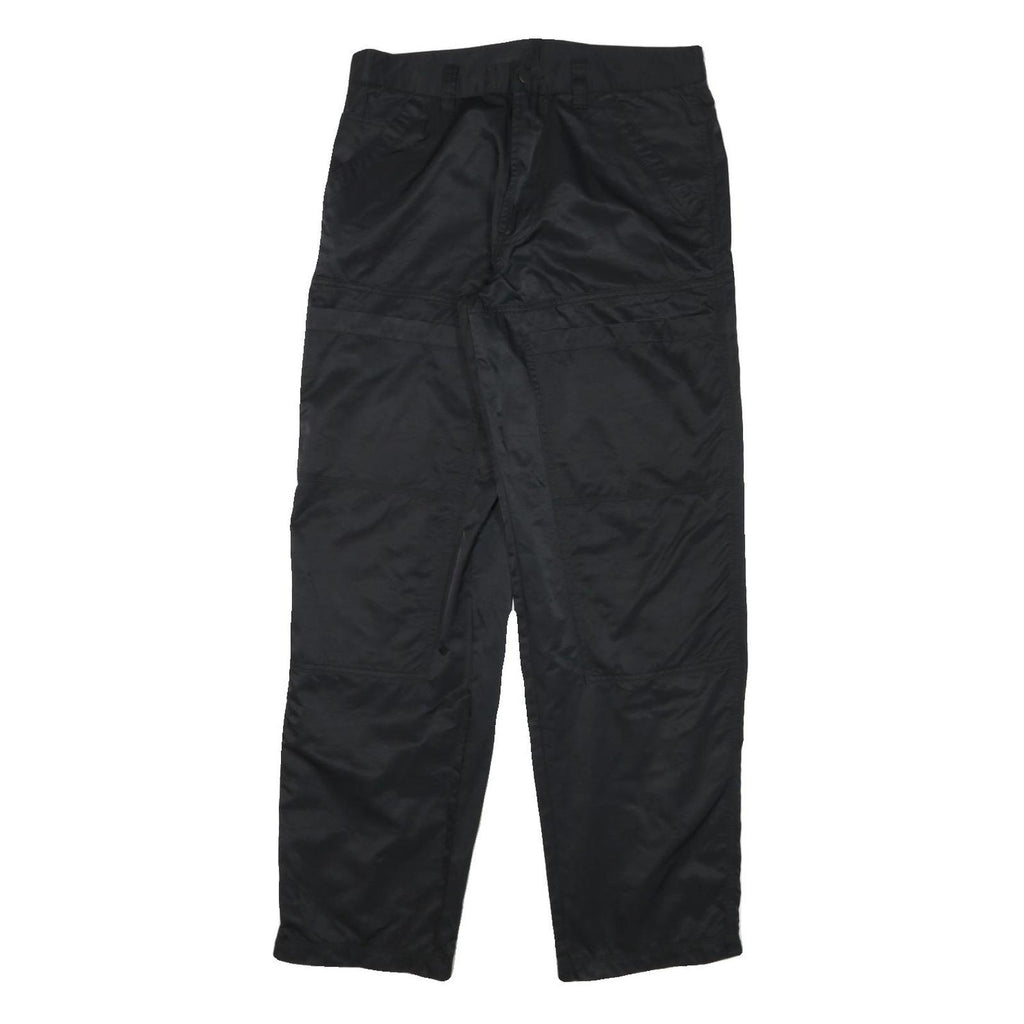 KJB Mens Polyester Blend Black Relaxed Fit Straight Trousers W32 L31 Comfortable