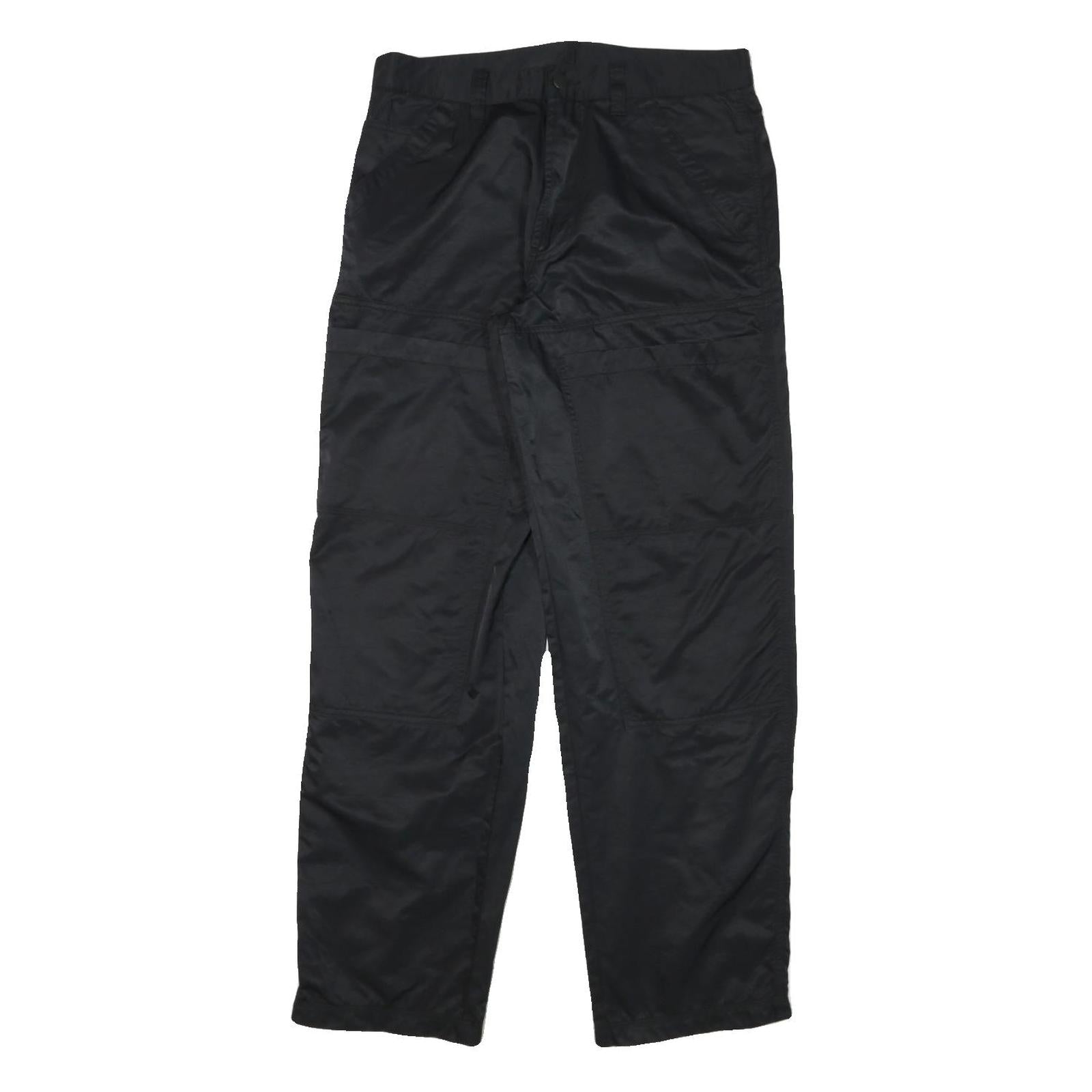 KJB Mens Polyester Blend Black Relaxed Fit Straight Trousers W32 L31 Comfortable