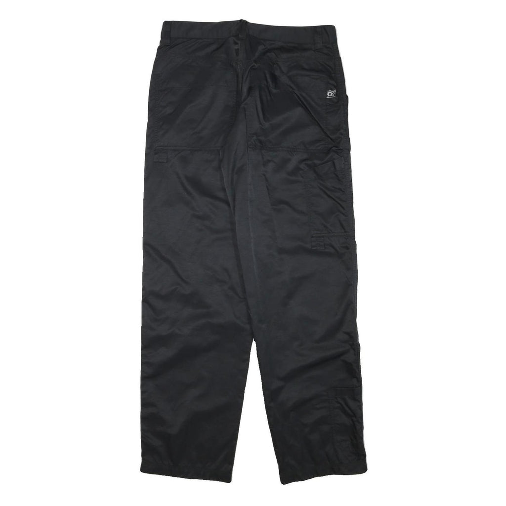 KJB Mens Polyester Blend Black Relaxed Fit Straight Trousers W32 L31 Comfortable