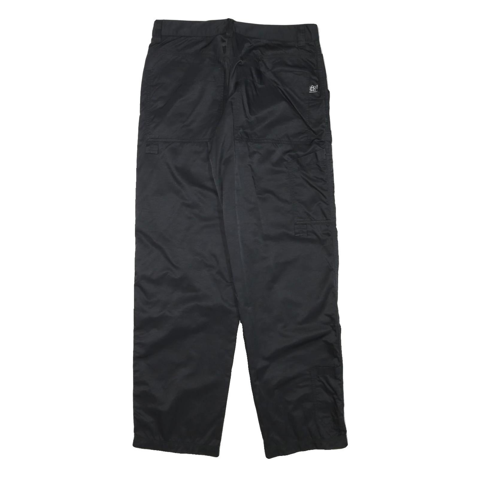 KJB Mens Polyester Blend Black Relaxed Fit Straight Trousers W32 L31 Comfortable
