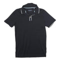 TED BAKER Mens Black Short Sleeve Plain Polo Shirt S Cotton Premium Casual