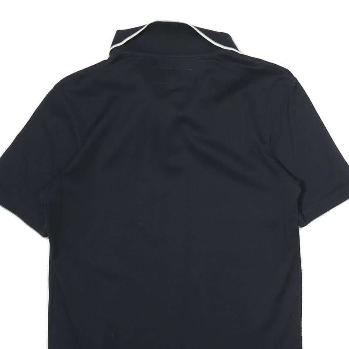 TED BAKER Mens Black Short Sleeve Plain Polo Shirt S Cotton Premium Casual