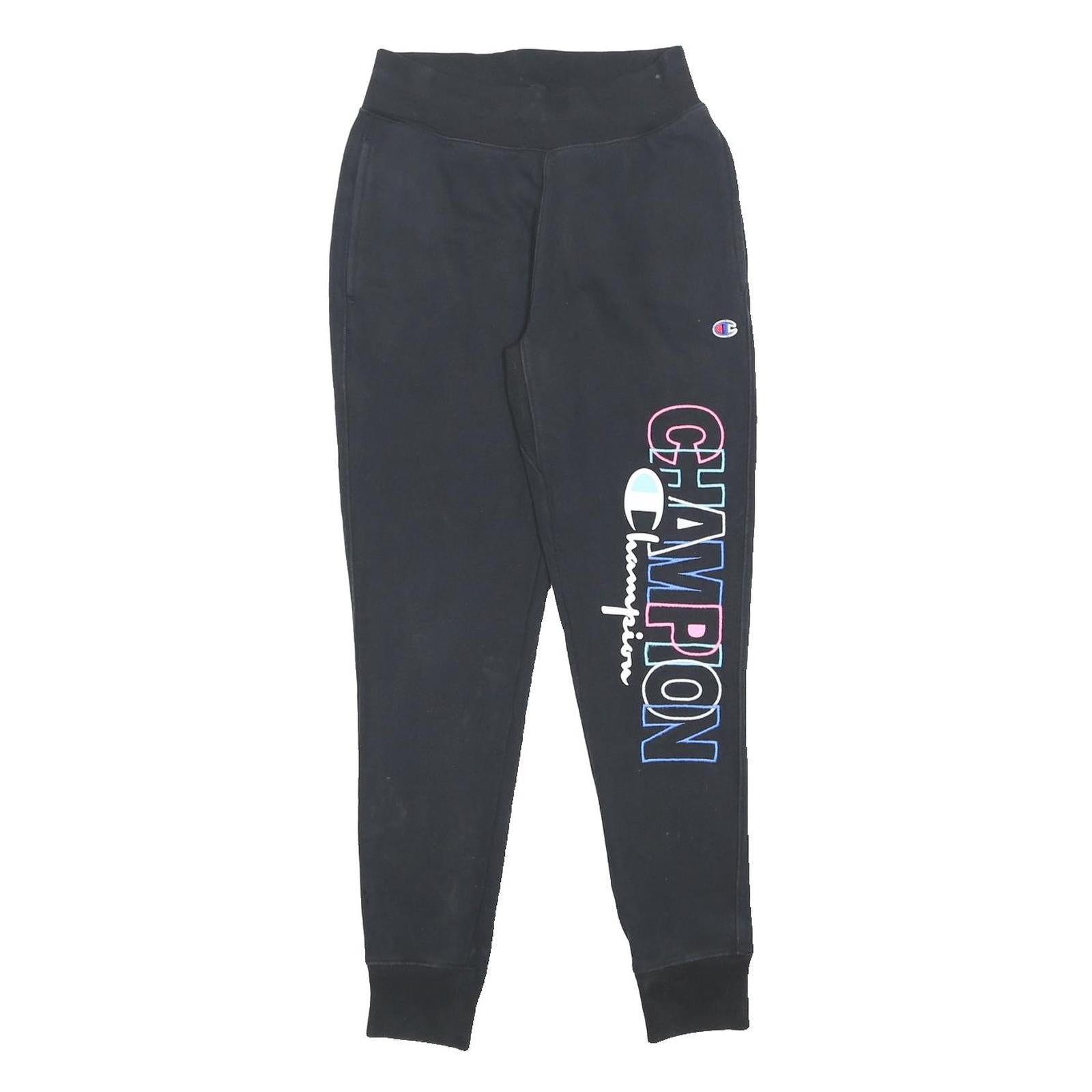 CHAMPION REVERSE WEAVE Womens Joggers Black S W24 L29 Cotton Blend Slim Tapered