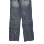 DICKIES Mens Jeans Blue Regular Straight Denim Medium W28 L32 Workwear Zip