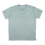 NEW BALANCE Mens Light Green Sports T-Shirt L Short Sleeve Crew Neck Lightweight