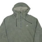 NIKE Mens Green Cotton Blend Pullover Hoodie M Reflective Dots TCC Interclubs