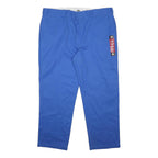 DICKIES Mens Regular Blue Cotton Blend Trousers W44 L30 Zip Closure Workwear