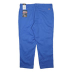 DICKIES Mens Regular Blue Cotton Blend Trousers W44 L30 Zip Closure Workwear