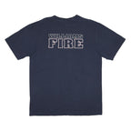 CARHARTT Mens Navy Williams Fire Graphic T-Shirt M Short Sleeve Crew Neck