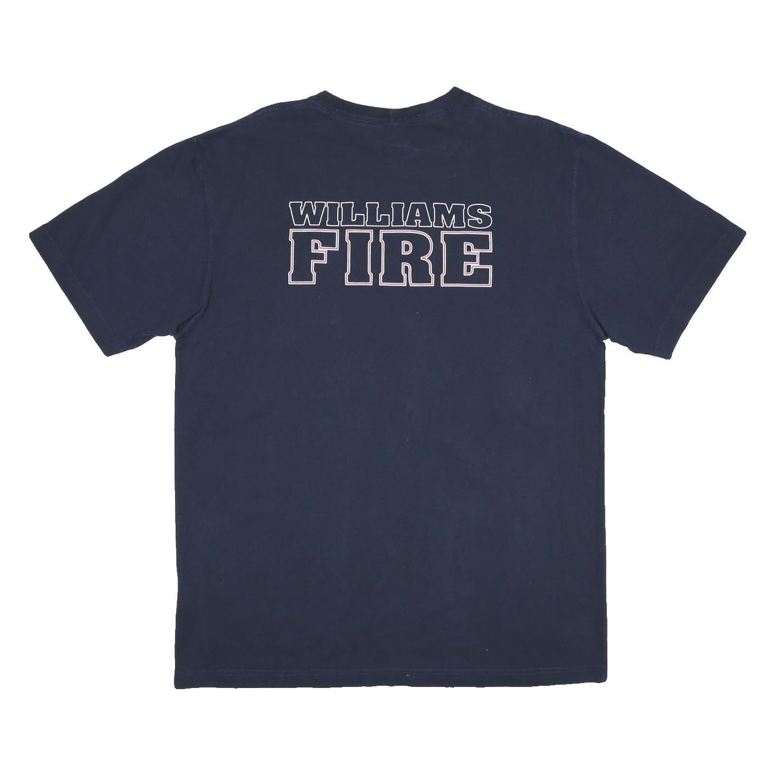 CARHARTT Mens Navy Williams Fire Graphic T-Shirt M Short Sleeve Crew Neck