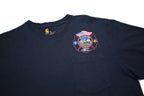 CARHARTT Mens Navy Williams Fire Graphic T-Shirt M Short Sleeve Crew Neck