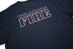 CARHARTT Mens Navy Williams Fire Graphic T-Shirt M Short Sleeve Crew Neck