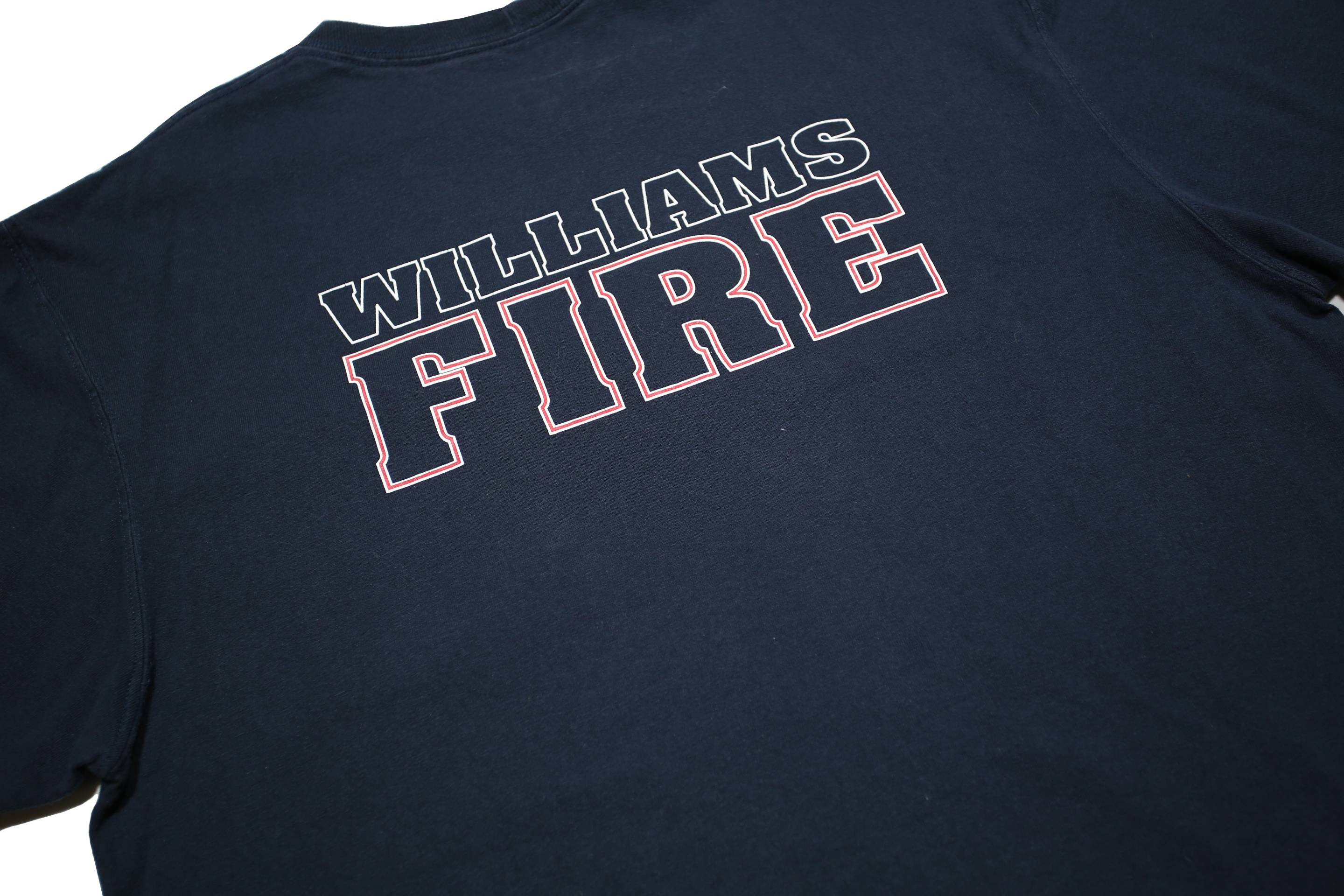CARHARTT Mens Navy Williams Fire Graphic T-Shirt M Short Sleeve Crew Neck