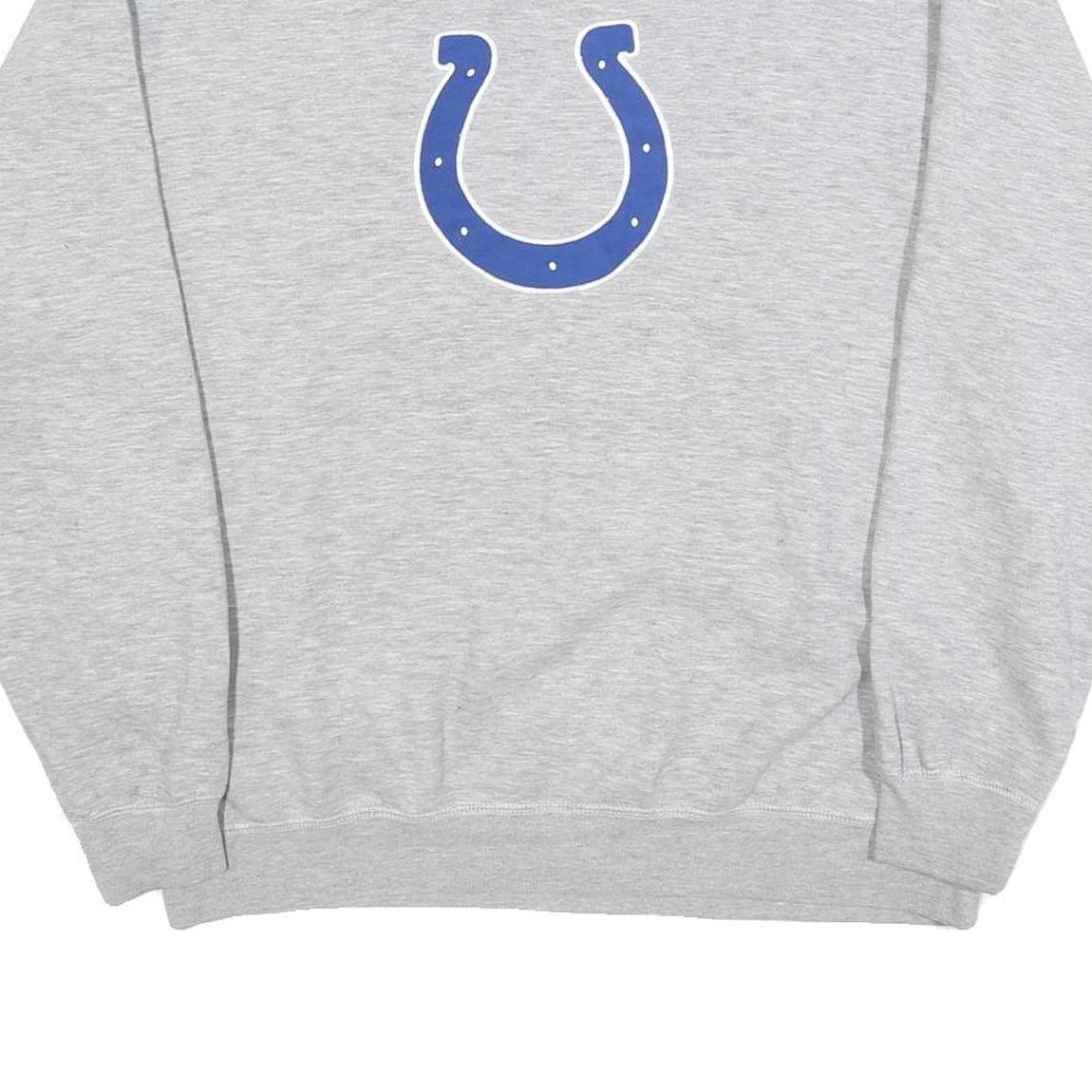 NFL Mens Grey Cotton Blend Crew Neck L Sweatshirt Horseshoe Logo Pullover