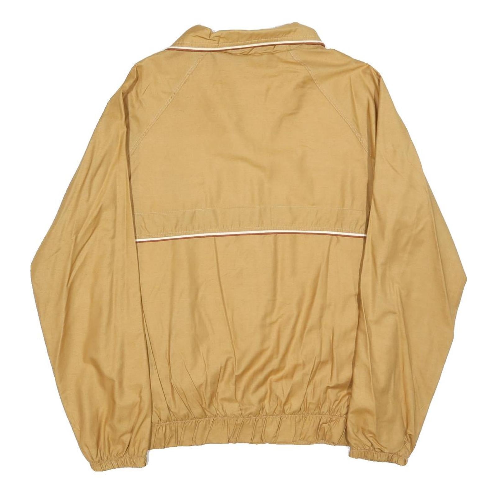 JACK'S Mens Beige Cotton Blend Zip Jacket M Plain Casual Lightweight