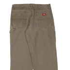 DICKIES Mens Jeans Beige Regular Straight Denim W32 L29 Workwear Utility