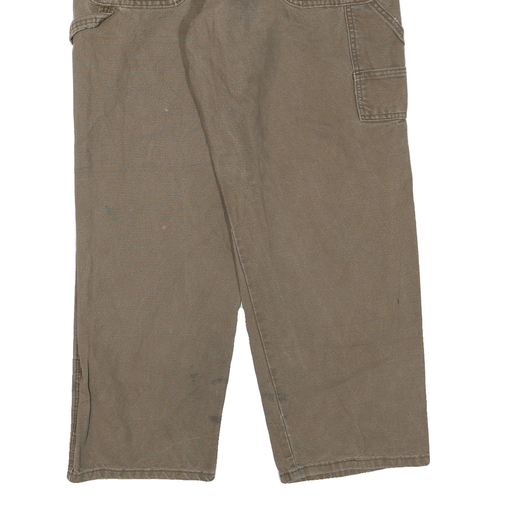 DICKIES Mens Jeans Beige Regular Straight Denim W32 L29 Workwear Utility