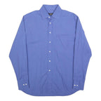 HUGO BOSS Mens Blue Classic Cotton Shirt L Long Sleeve Button Shirt